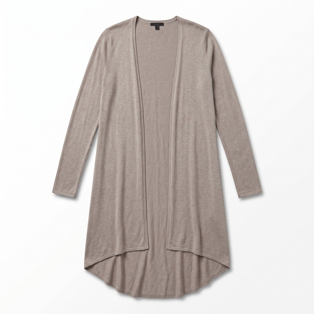 Express S/P Taupe Duster Open Cardigan Womens Casual Minimalist Ribbed Shawl